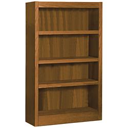 Grundy Dry Oak Single-Wide 4-Shelf Bookcase