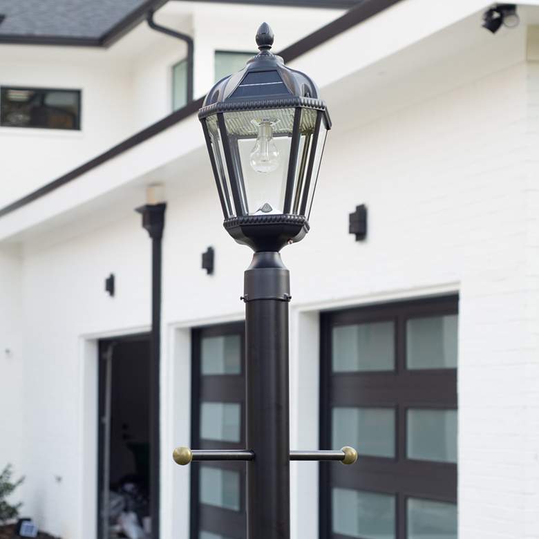 Image 4 GS Royal 18 inch High Black Finish LED Solar Powered Outdoor Post Light more views