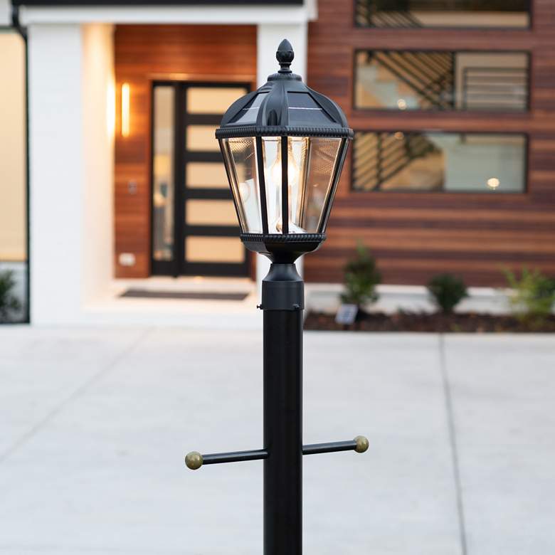 Image 5 GS Royal 18 inch High Black Finish LED Solar Powered Outdoor Post Light more views