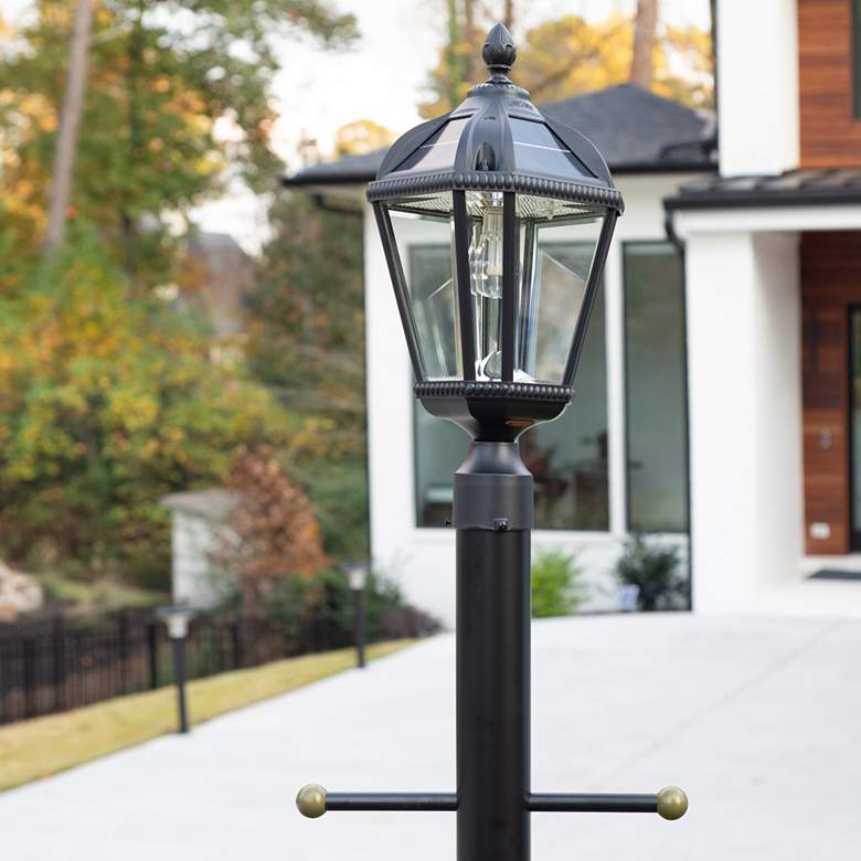 Image 6 GS Royal 18 inch High Black Finish LED Solar Powered Outdoor Post Light more views