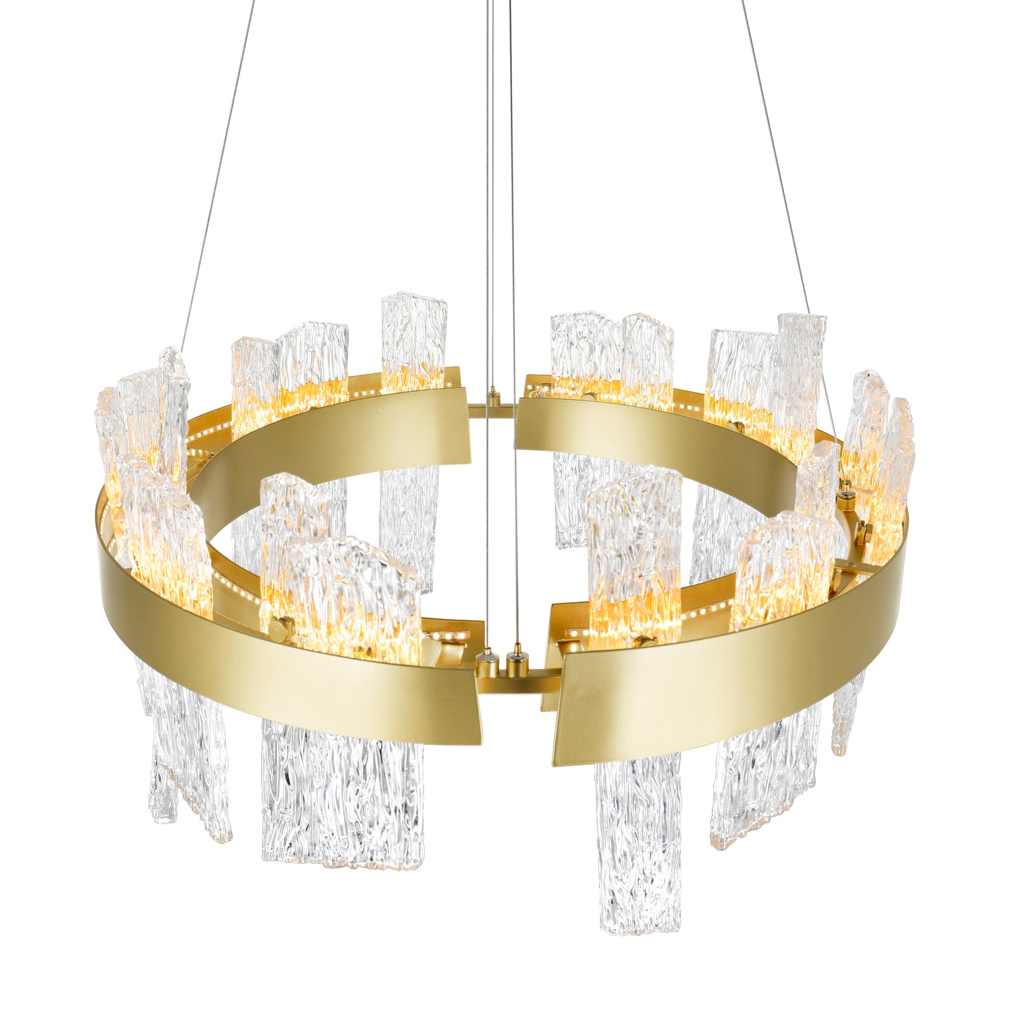 Image 2 Guadiana 24 in LED Satin Gold Chandelier more views