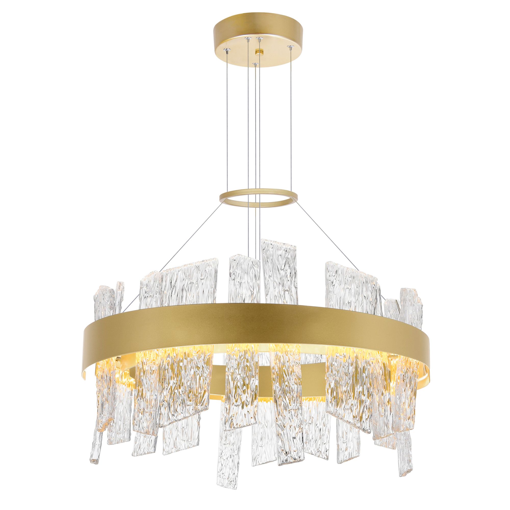 Image 3 Guadiana 24 in LED Satin Gold Chandelier more views