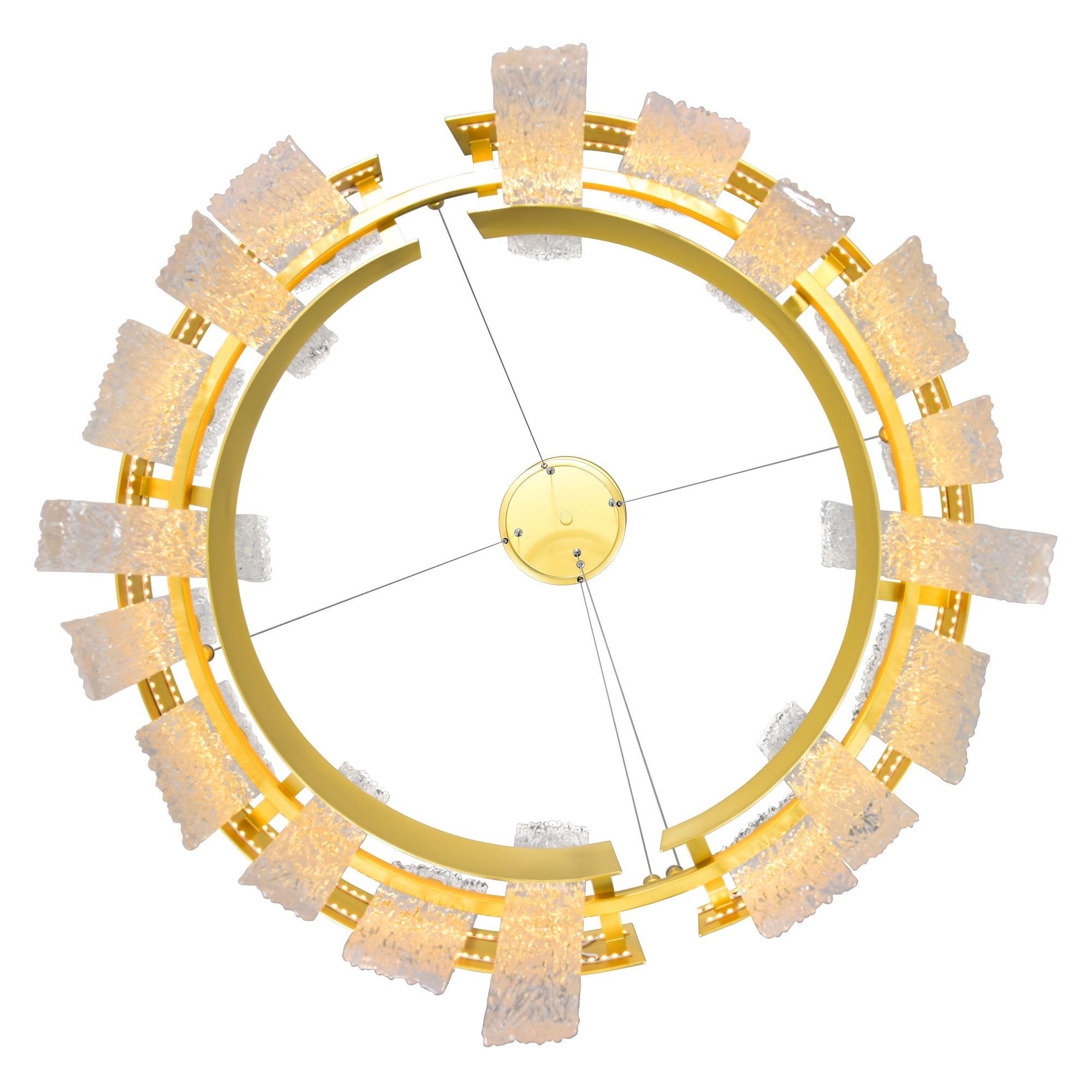 Image 4 Guadiana 24 in LED Satin Gold Chandelier more views