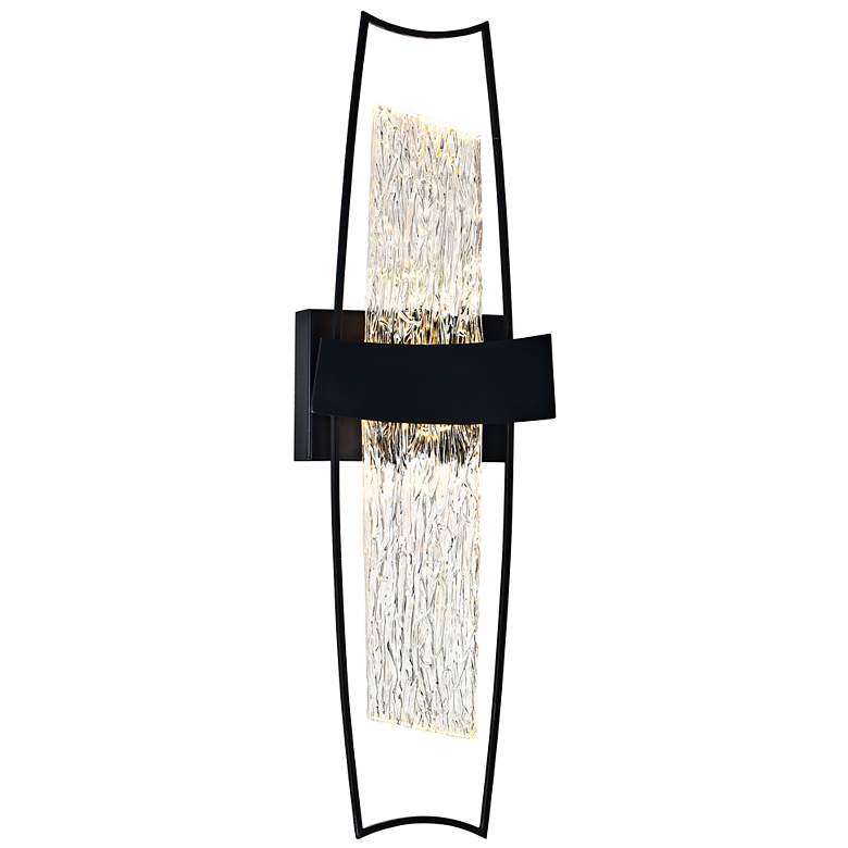 Image 2 Guadiana 26" High Black LED Wall Sconce