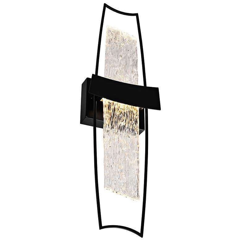 Image 5 Guadiana 26" High Black LED Wall Sconce more views