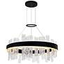 3_Guadiana 32" Wide Black and Satin Gold LED Chandelier