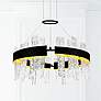 2_Guadiana 32" Wide Black and Satin Gold LED Chandelier
