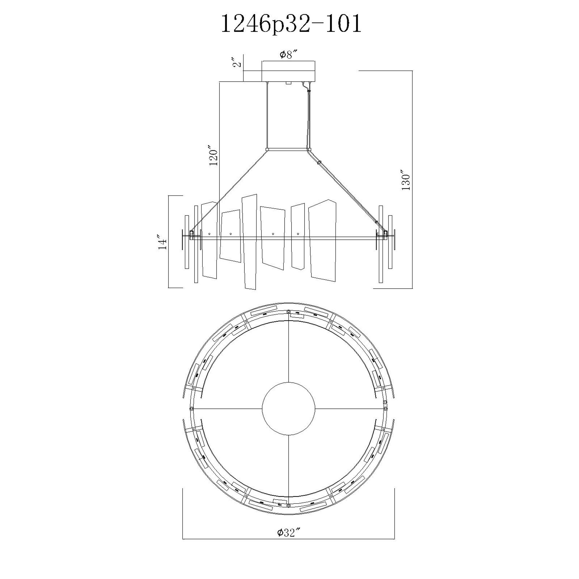 Image 7 Guadiana 32" Wide Black and Satin Gold LED Chandelier more views