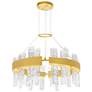1_Guadiana 32" Wide Satin Gold LED Chandelier