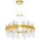Guadiana 32" Wide Satin Gold LED Chandelier