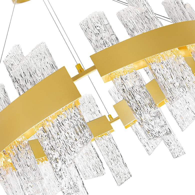 Image 2 Guadiana 32" Wide Satin Gold LED Chandelier more views