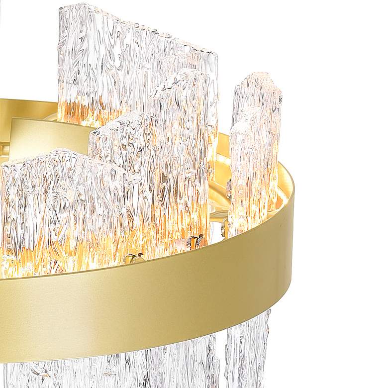 Image 3 Guadiana 32" Wide Satin Gold LED Chandelier more views