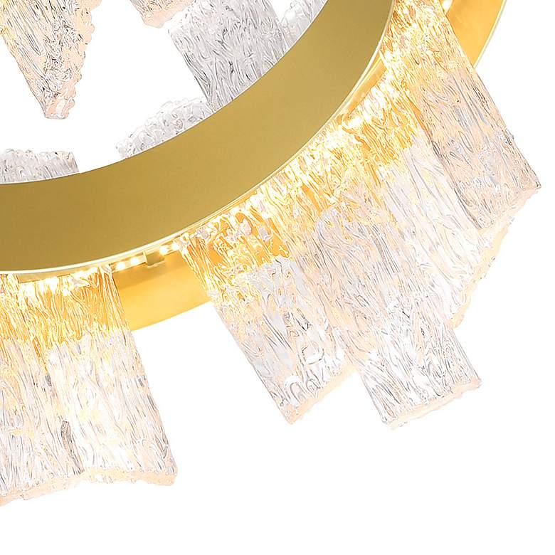 Image 4 Guadiana 32" Wide Satin Gold LED Chandelier more views