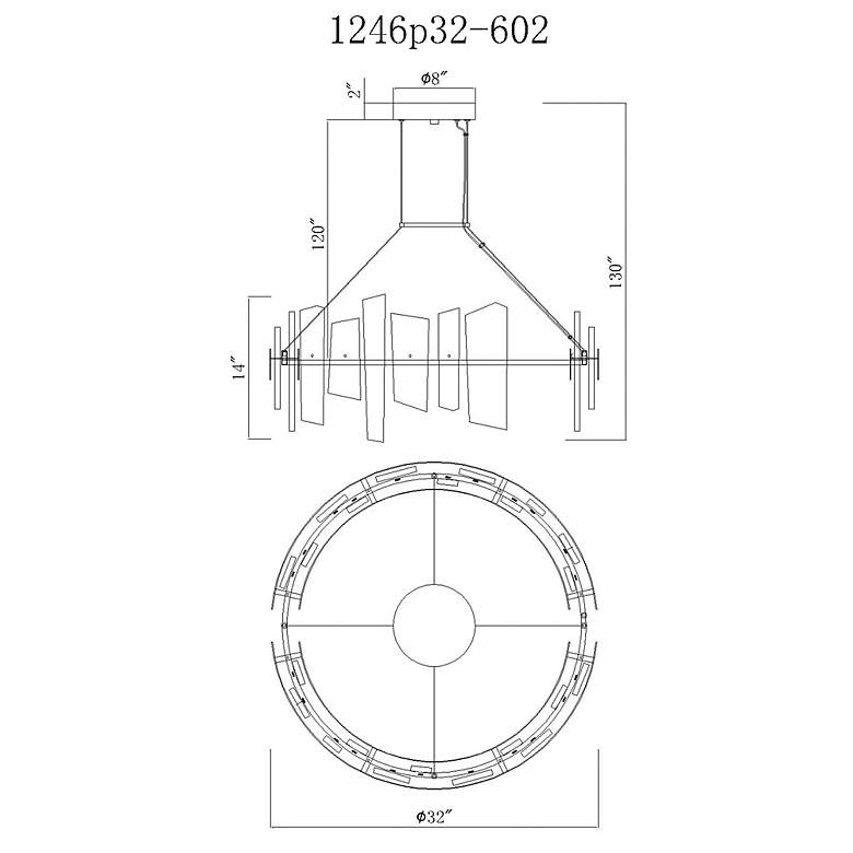 Image 6 Guadiana 32" Wide Satin Gold LED Chandelier more views