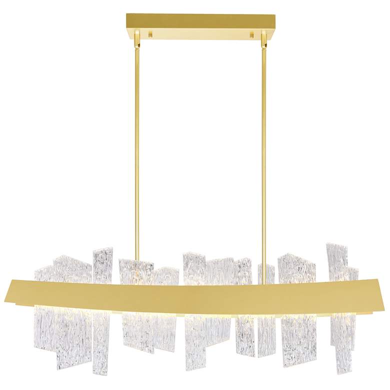 Image 1 Guadiana 39 in LED Satin Gold Chandelier