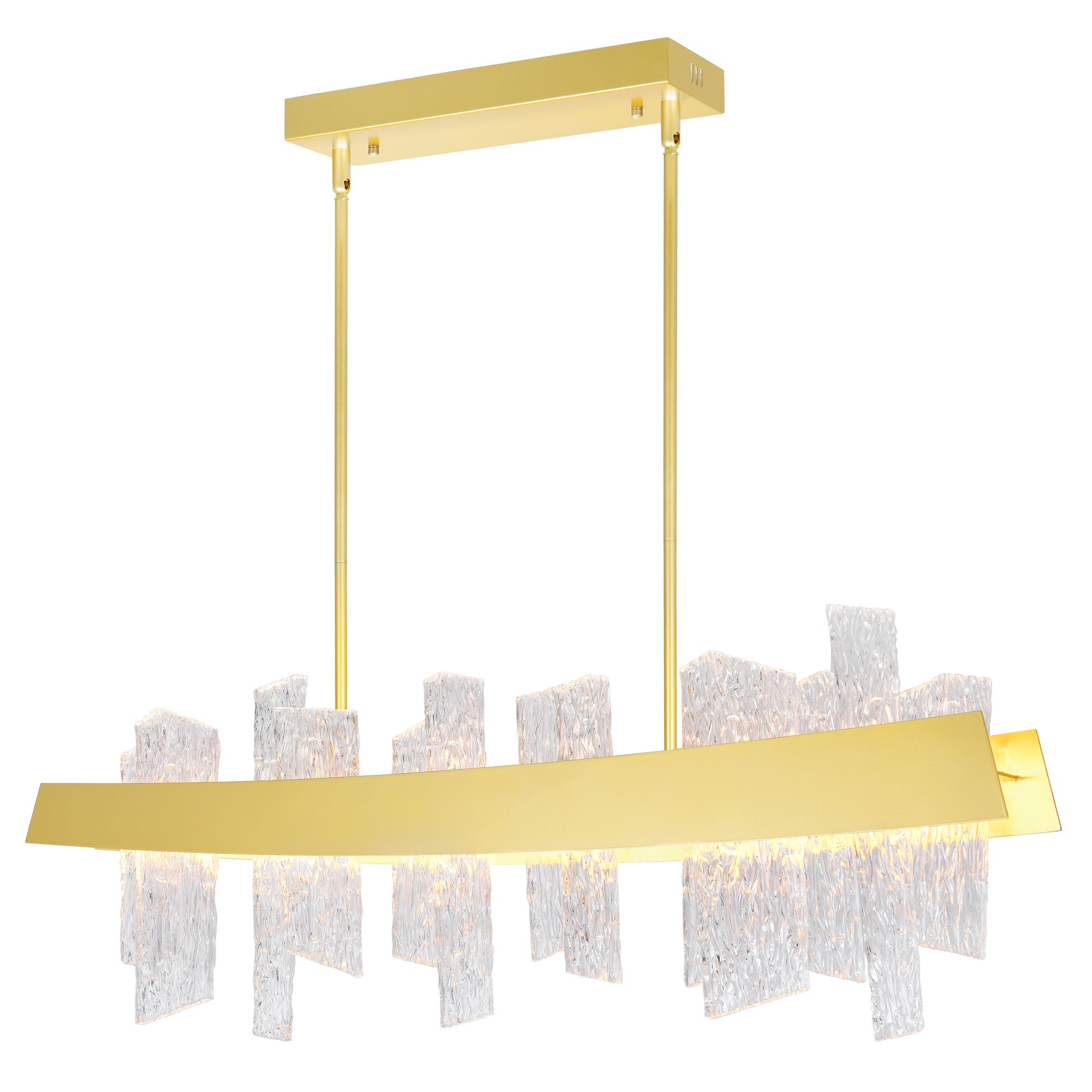Image 2 Guadiana 39 in LED Satin Gold Chandelier more views