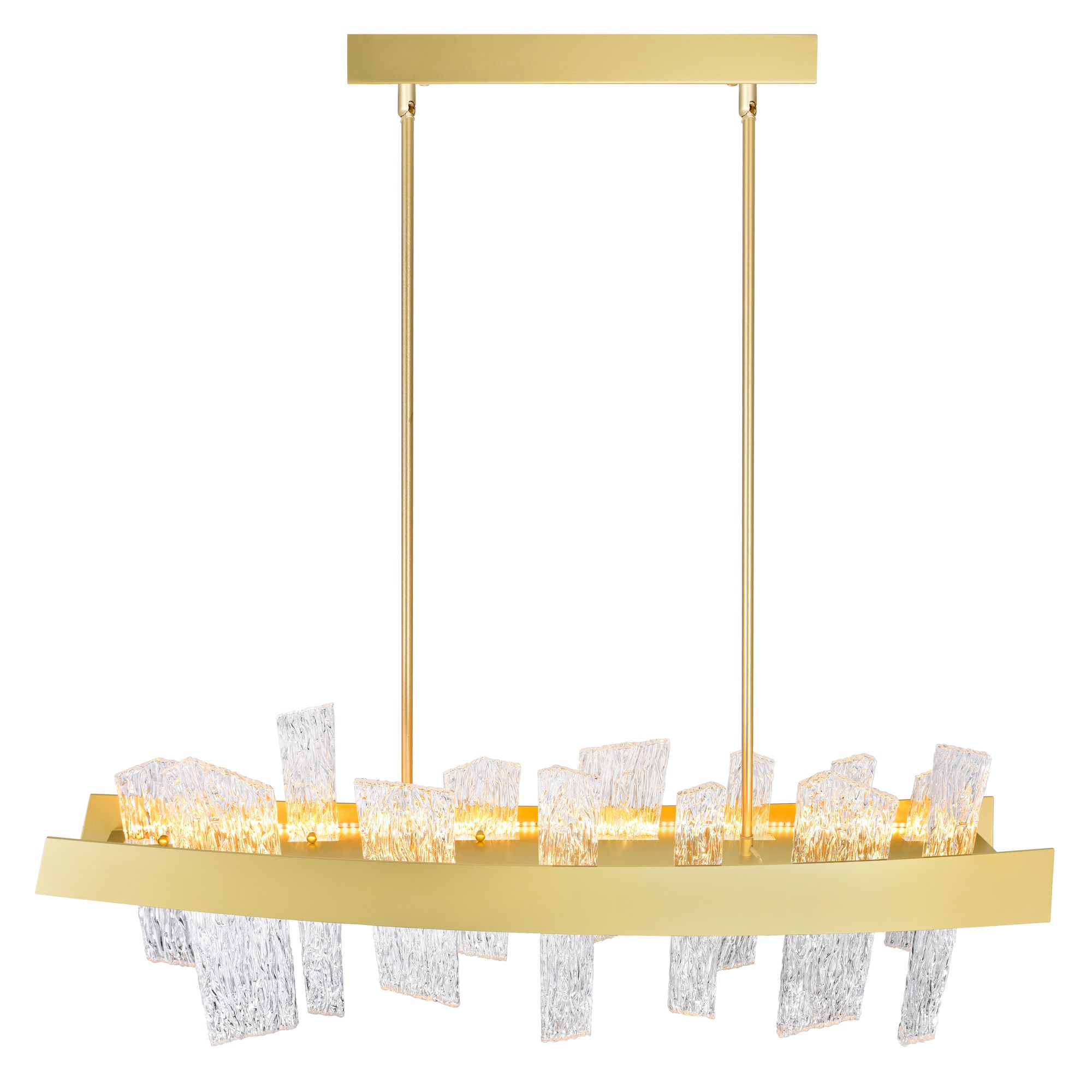 Image 5 Guadiana 39 in LED Satin Gold Chandelier more views