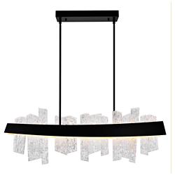 Guadiana 39" Wide Black LED Linear Chandelier