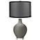 Guantlet Gray Ovo Table Lamp with Organza Black Shade