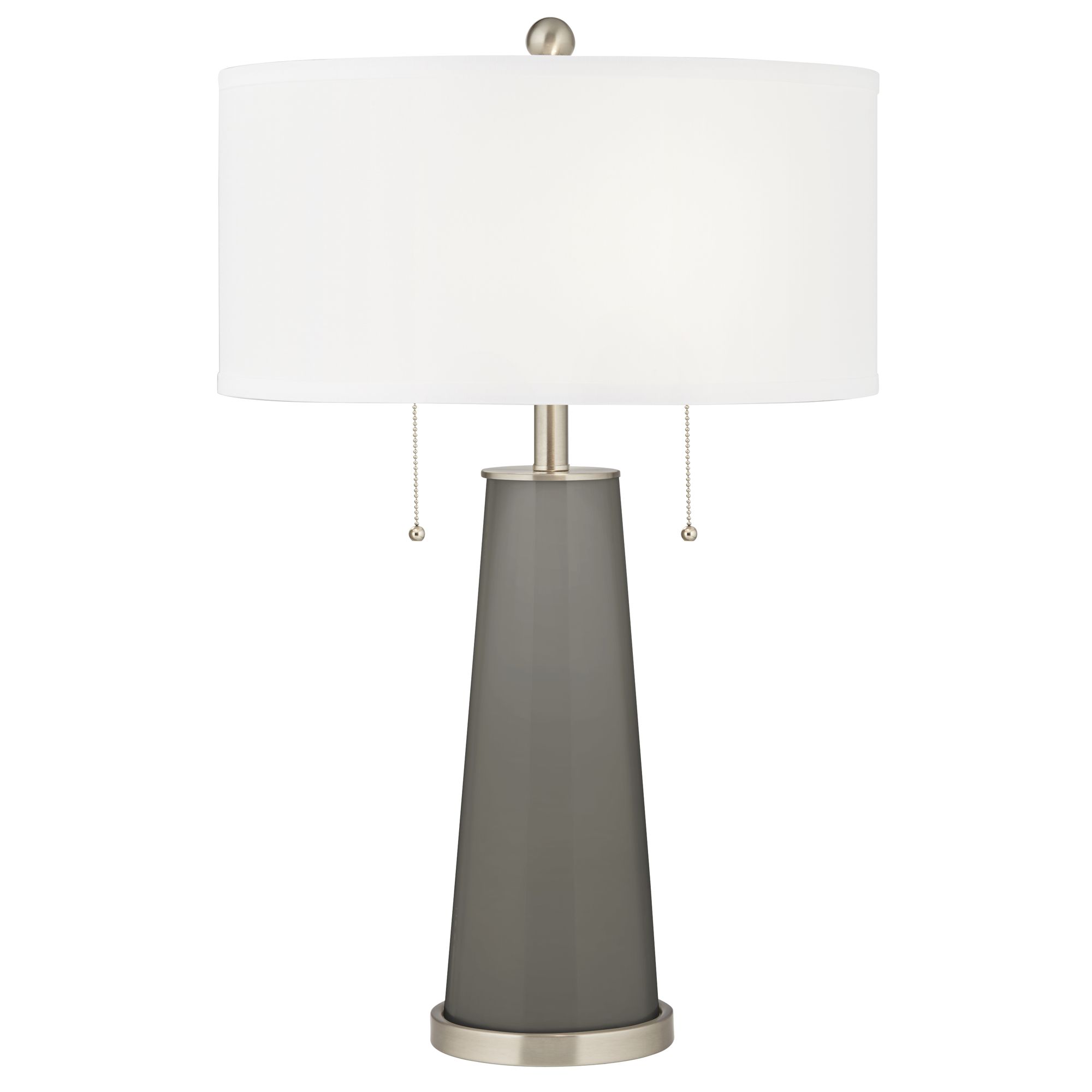 Guantlet Gray Peggy Glass Table Lamp With Dimmer