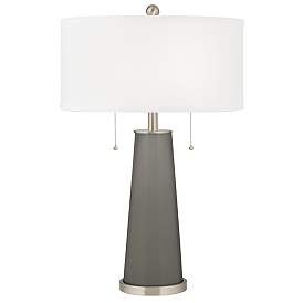 Image2 of Guantlet Gray Peggy Glass Table Lamp With Dimmer