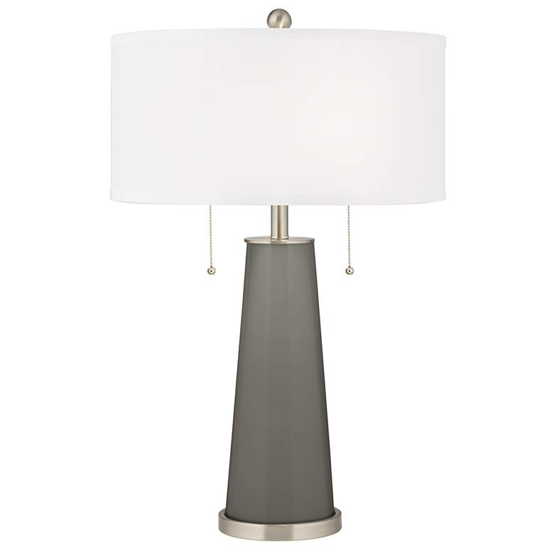 Image 2 Guantlet Gray Peggy Glass Table Lamp With Dimmer