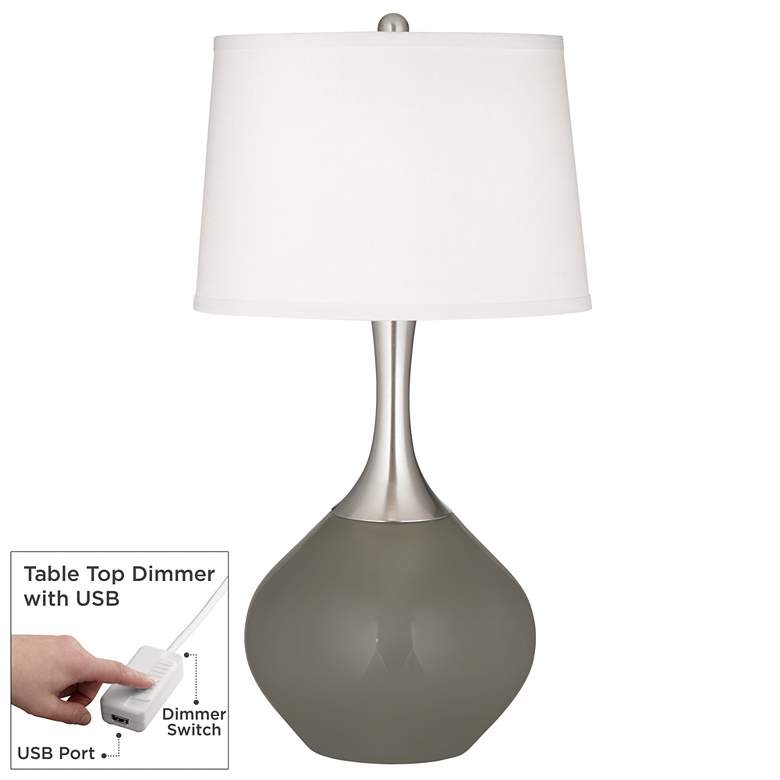 Image 1 Guantlet Gray Spencer Table Lamp with Dimmer