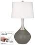 Guantlet Gray Spencer Table Lamp with Dimmer