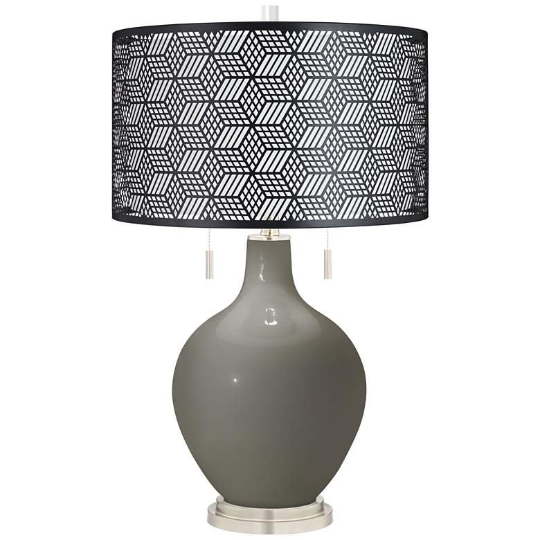 Image 1 Guantlet Gray Toby Table Lamp With Black Metal Shade
