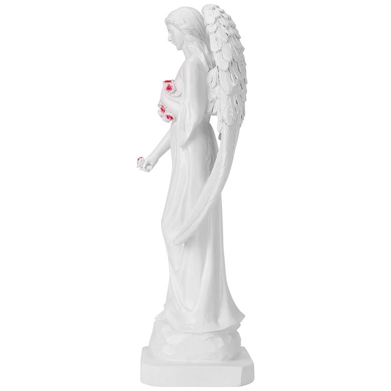 Image 3 Guardian Angel Closed Wings 15"H Statue with LED Spotlight more views