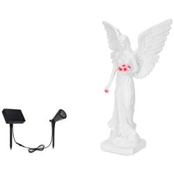 Guardian Angel Open Wings 15&quot; High Statue with LED Spotlight