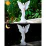 Guardian Angel Open Wings 15" High Statue with LED Spotlight
