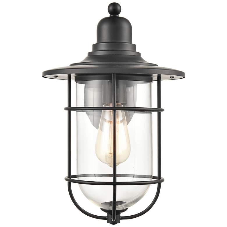 Image 1 Guavara 14" High Powder-Coated Black Outdoor Wall Light