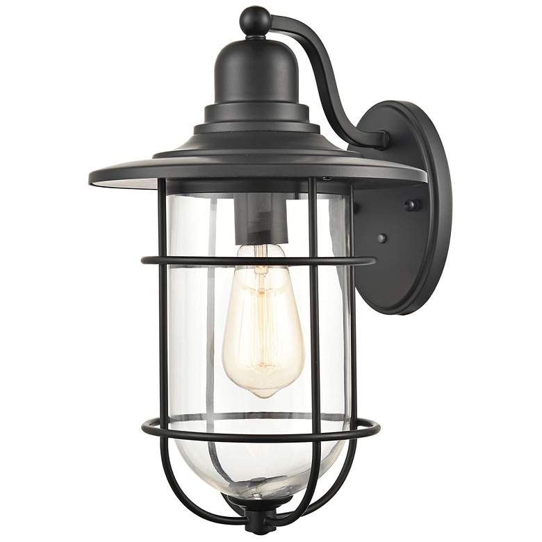 Image 3 Guavara 14" High Powder-Coated Black Outdoor Wall Light more views