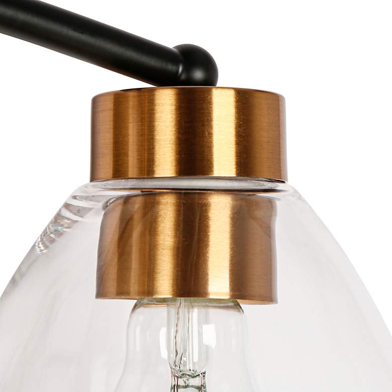 Image 6 Guayaba 22 3/4"W Matte Black with Brass 3-Light Bath Light more views