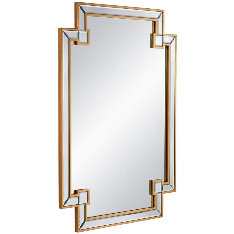 Gufin Gold Leaf 27&quot; x 38&quot; Cut Corner Rectangular Mirror more views