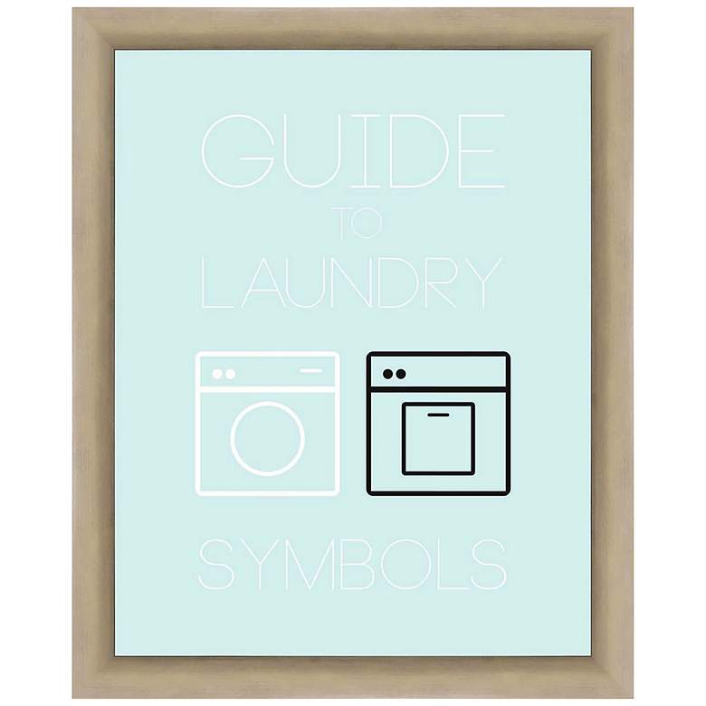 Image 1 Guide to Laundry Symbols 16 inch High Framed Wall Art
