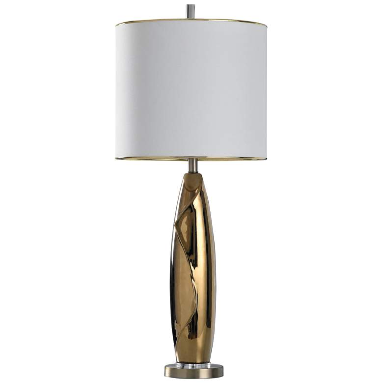 Image 1 Guildford Gold Glaze Fluid Ceramic Table Lamp