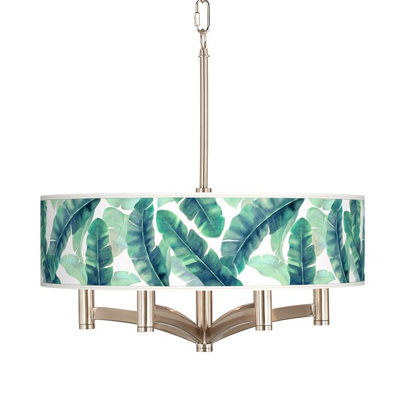 Image 1 Guinea Ava 6-Light Nickel Pendant Chandelier