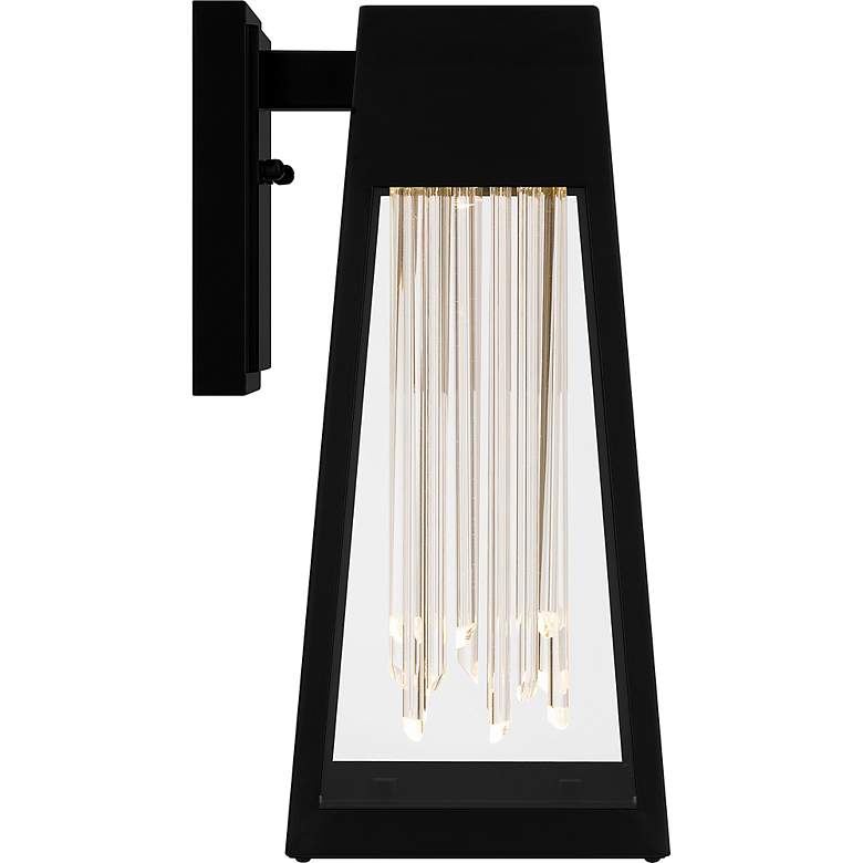 Image 4 Guinn Integrated LED Matte Black Outdoor Wall Lantern more views