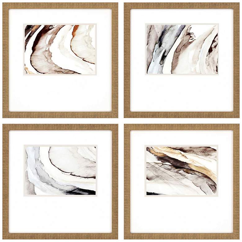 Image 2 Gulf 19" Square 4-Piece Framed Giclee Wall Art