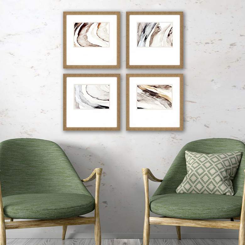 Image 1 Gulf 19" Square 4-Piece Framed Giclee Wall Art