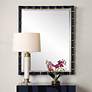 1_Gulf Navy Lacquer 31" x 39" Rectangular Wall Mirror