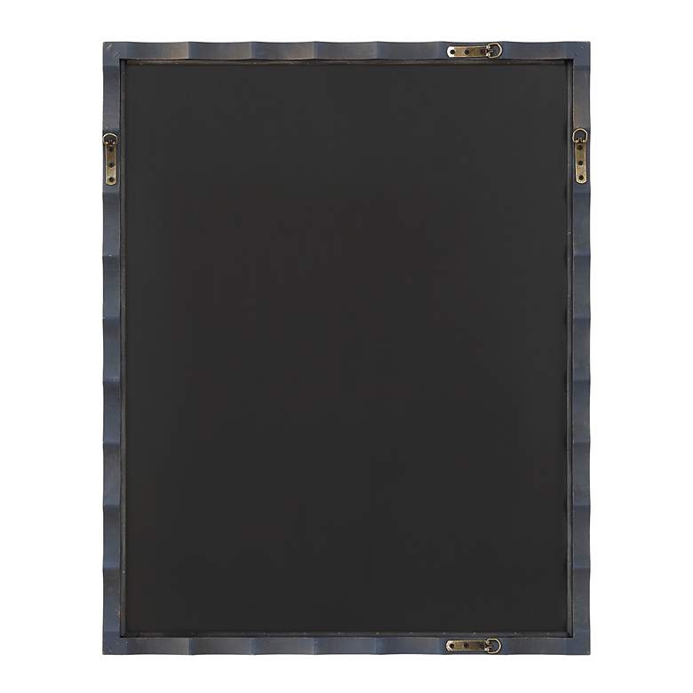 Image 6 Gulf Navy Lacquer 31" x 39" Rectangular Wall Mirror more views