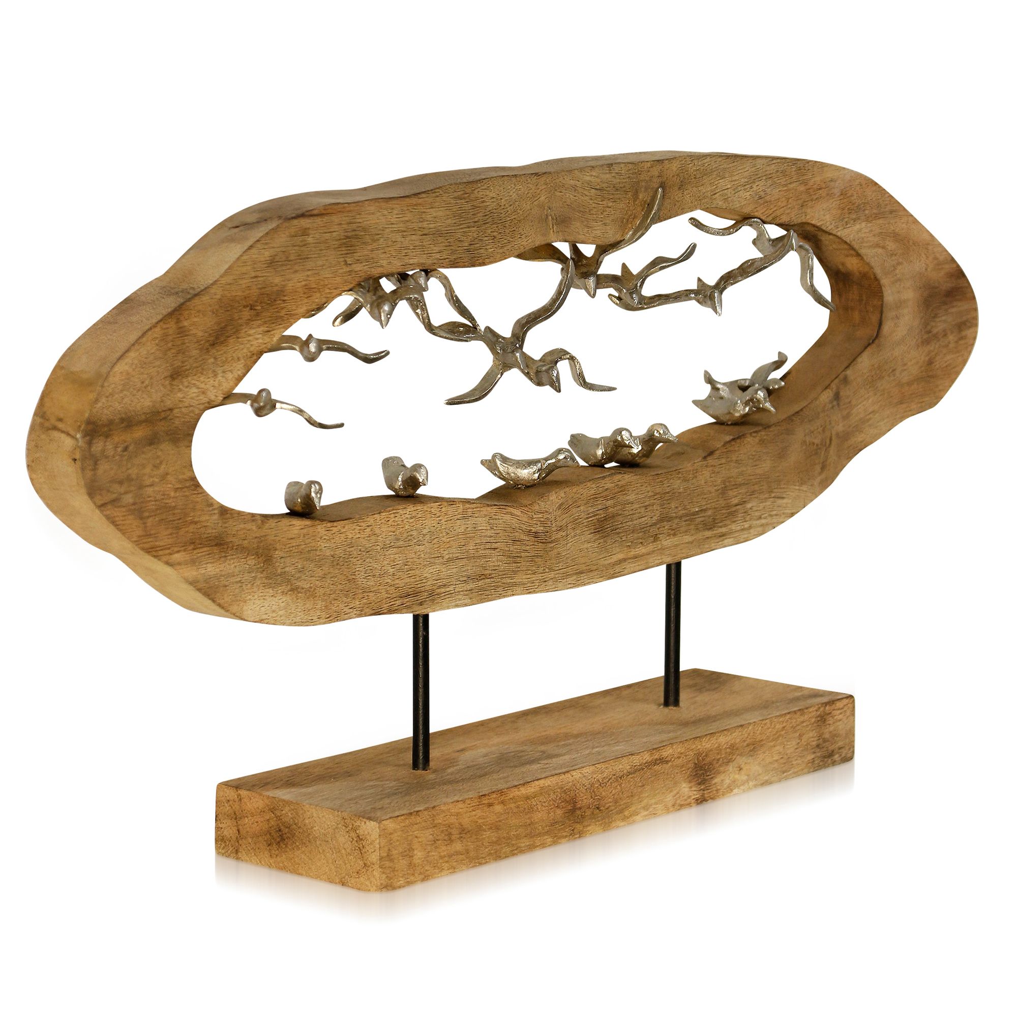 Image 3 Gull Crevasse Natural Carved Wood Table Top Accessory more views