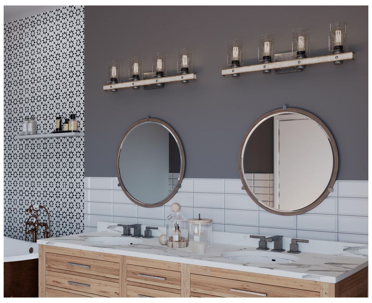 Image 2 Gulliver Collection Four-Light Clear Seeded Glass Coastal Bath Vanity Light more views