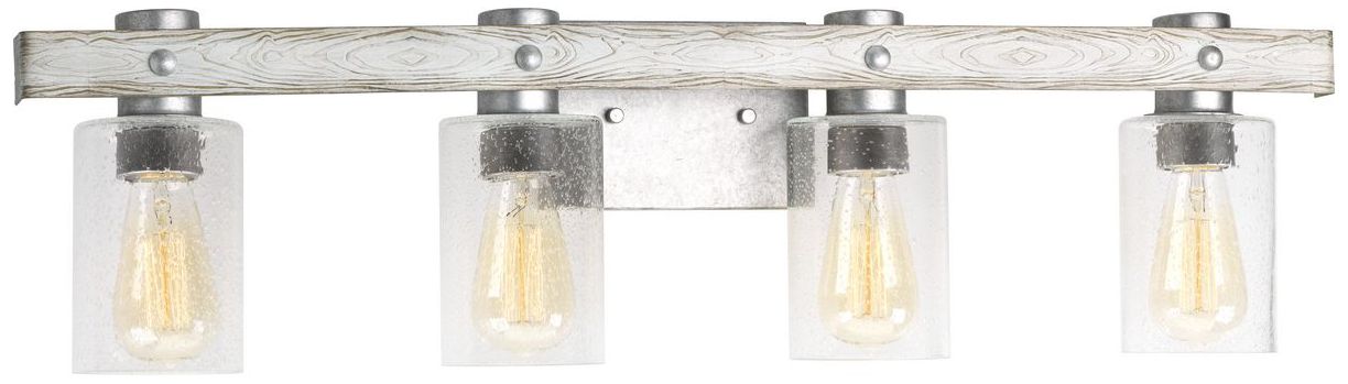 Image 3 Gulliver Collection Four-Light Clear Seeded Glass Coastal Bath Vanity Light more views