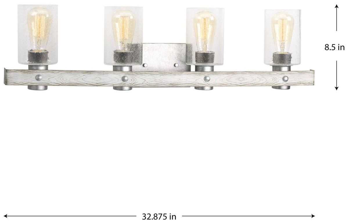 Image 4 Gulliver Collection Four-Light Clear Seeded Glass Coastal Bath Vanity Light more views