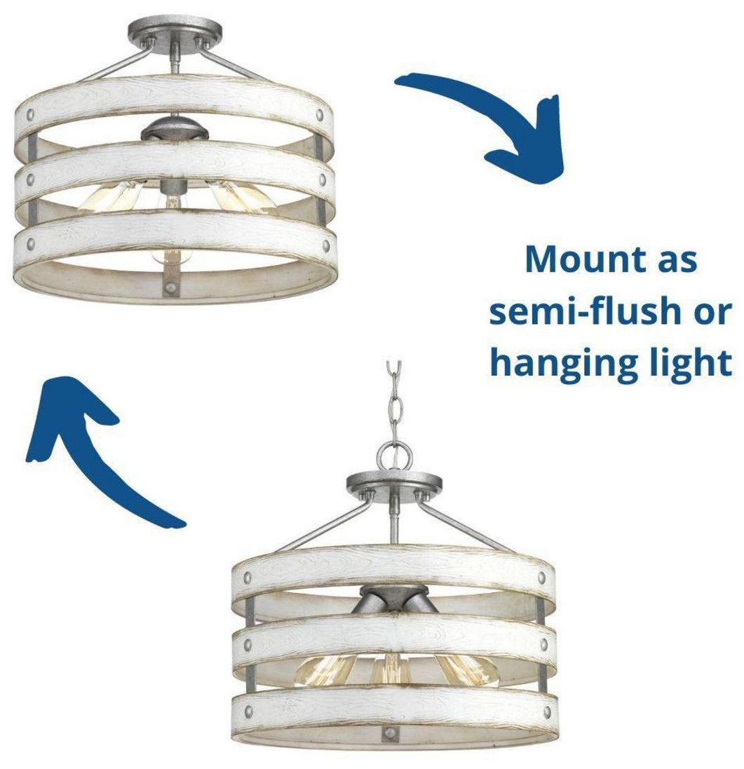 Image 7 Gulliver Collection Three-Light 17" Semi-Flush Convertible more views