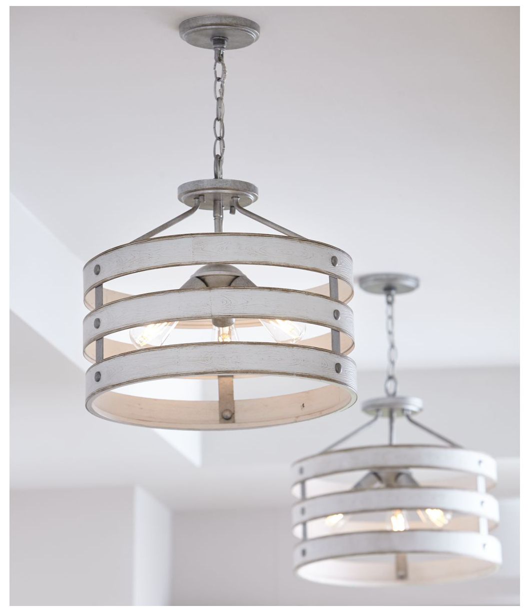 Gulliver Collection Three-Light 17" Semi-Flush Convertible